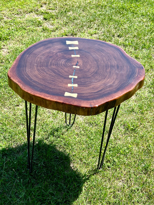 Black Walnut Wood Accent Table